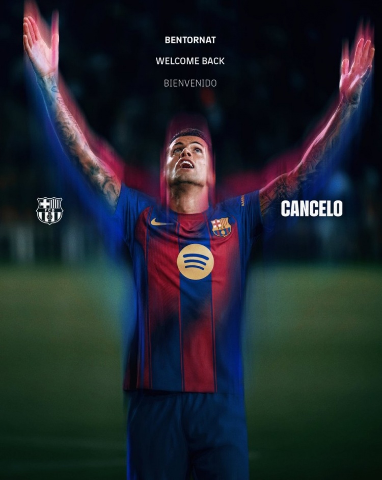167棋牌官网-巴萨重新发布坎塞洛租借回归海报，此前因手续未完成删除相关帖文